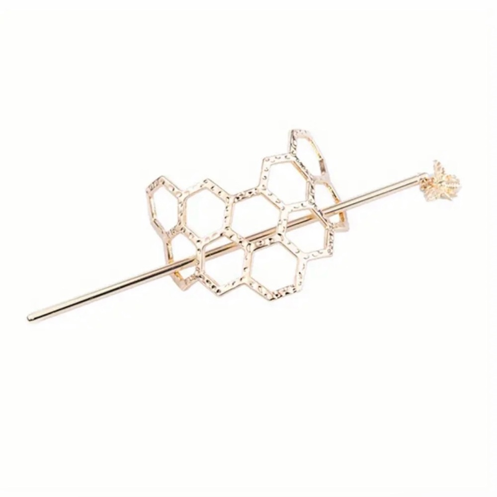 🎉Host Pick🎉 New bee honeycomb gold hair clip